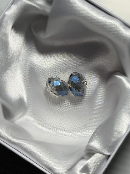 Par Charms Gris y Azul tornasol