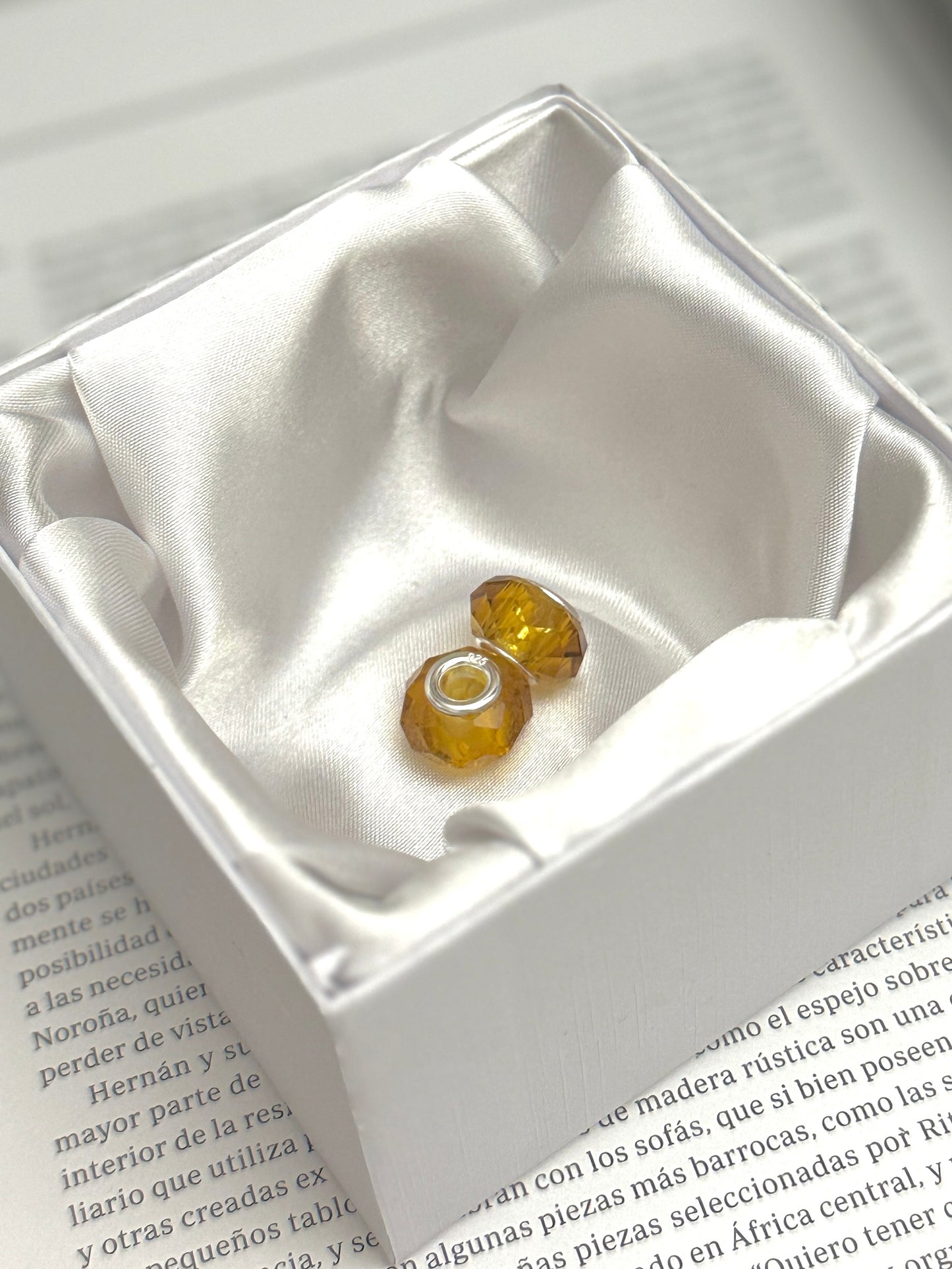 Par charms de Cristal Ambar