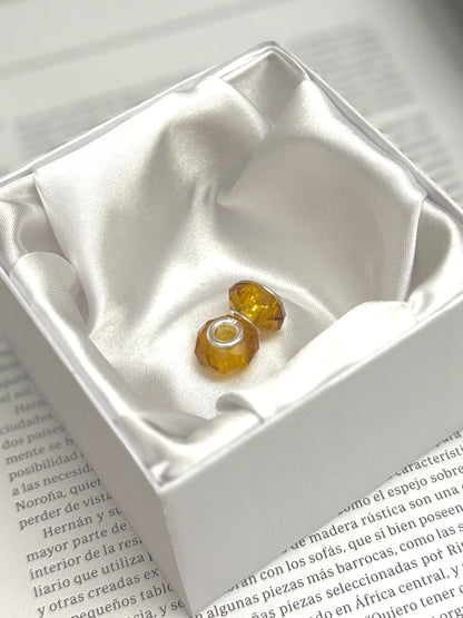 Par charms de Cristal Ambar