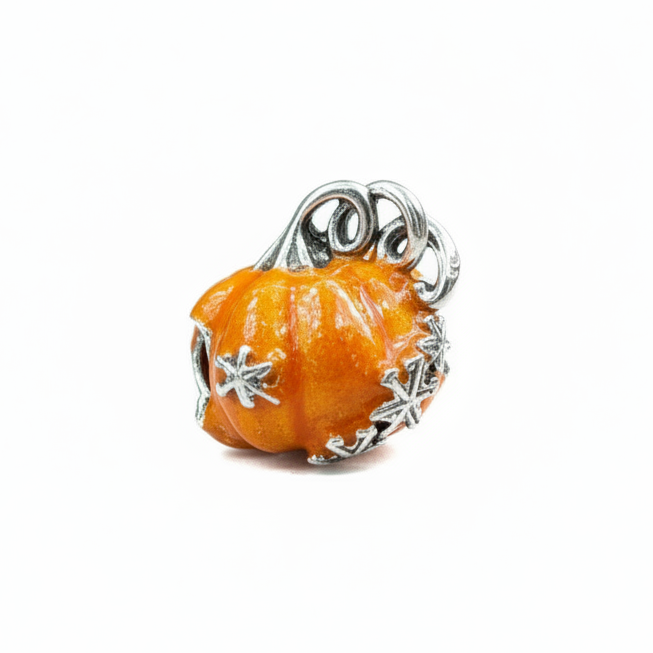 Calabaza Naranja con hojas