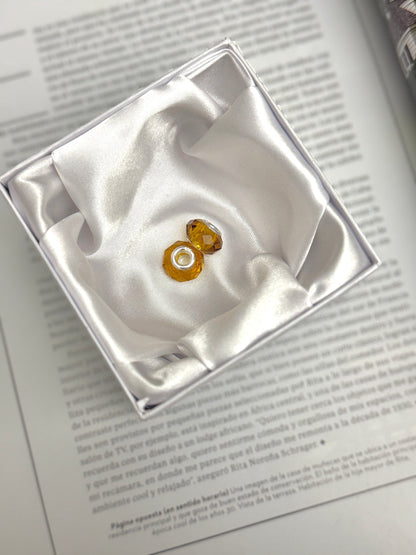 Par charms de Cristal Ambar