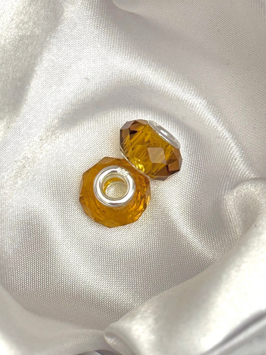 Par charms de Cristal Ambar