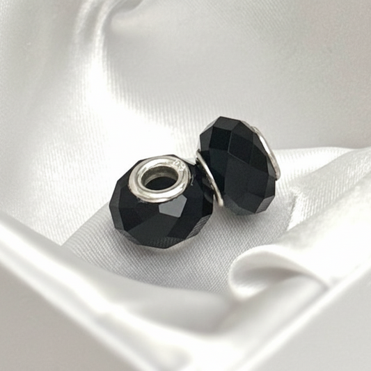 Par charms de Cristal Negro