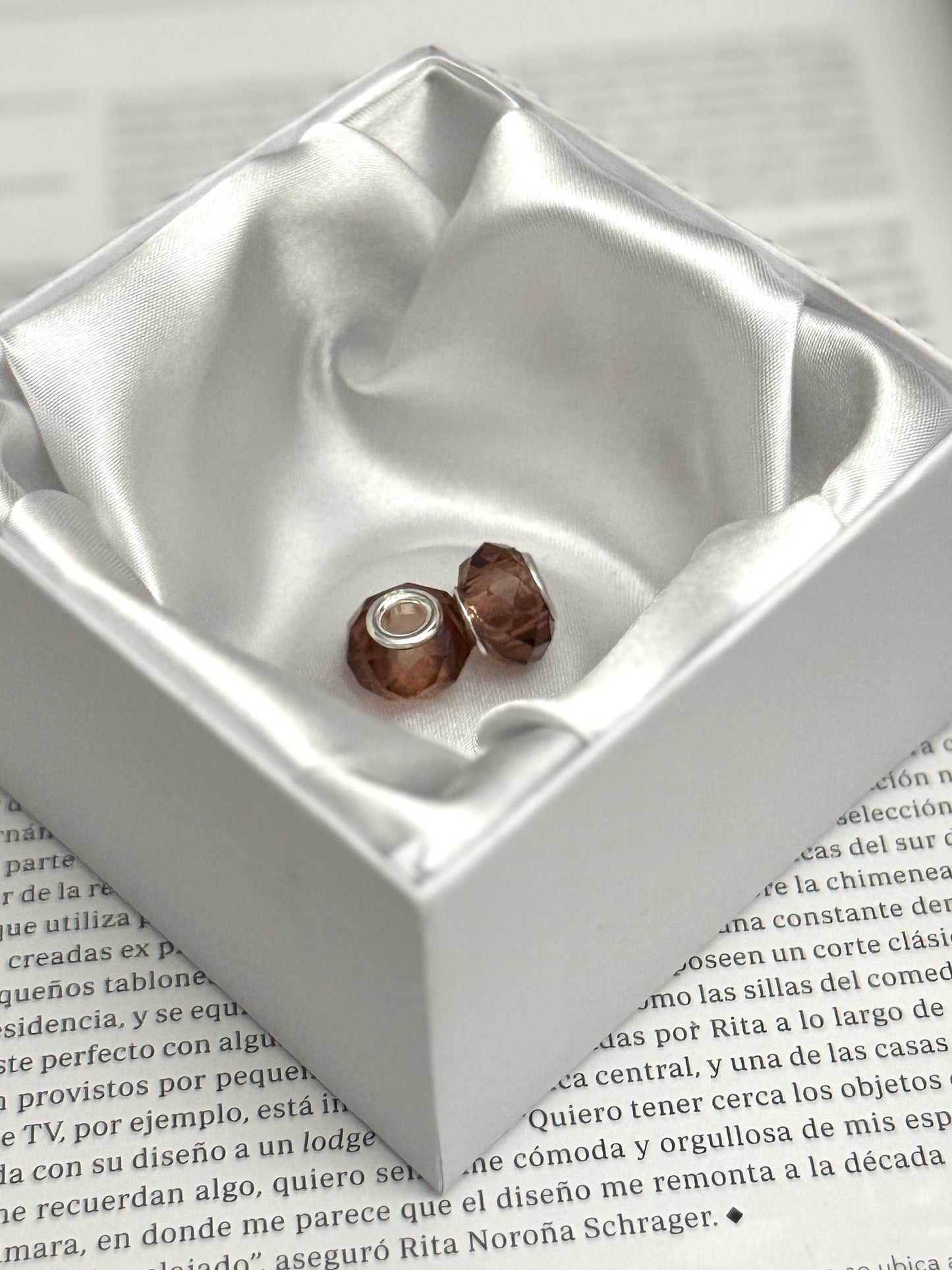 Par charms de Cristal chocolate Plum