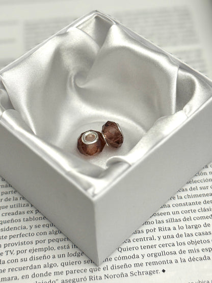 Par charms de Cristal chocolate Plum