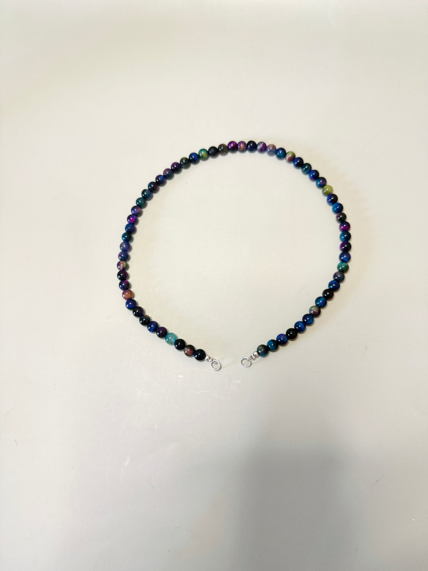 Collar ojo de tigre azul