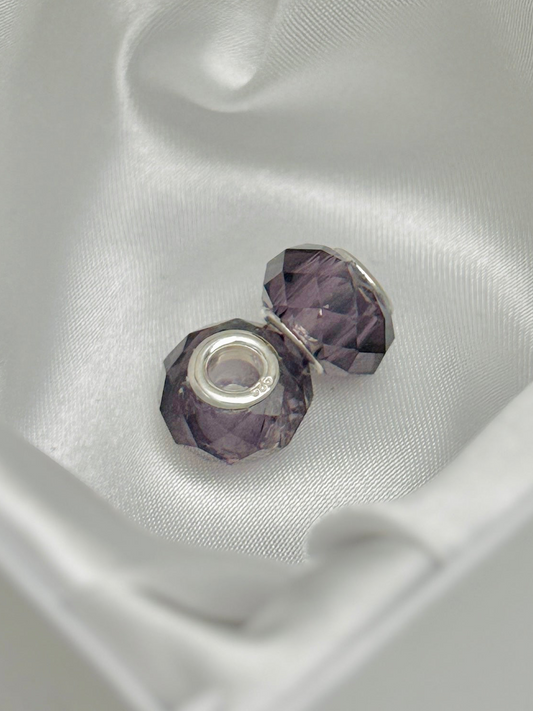 Par charms de Cristal Morado
