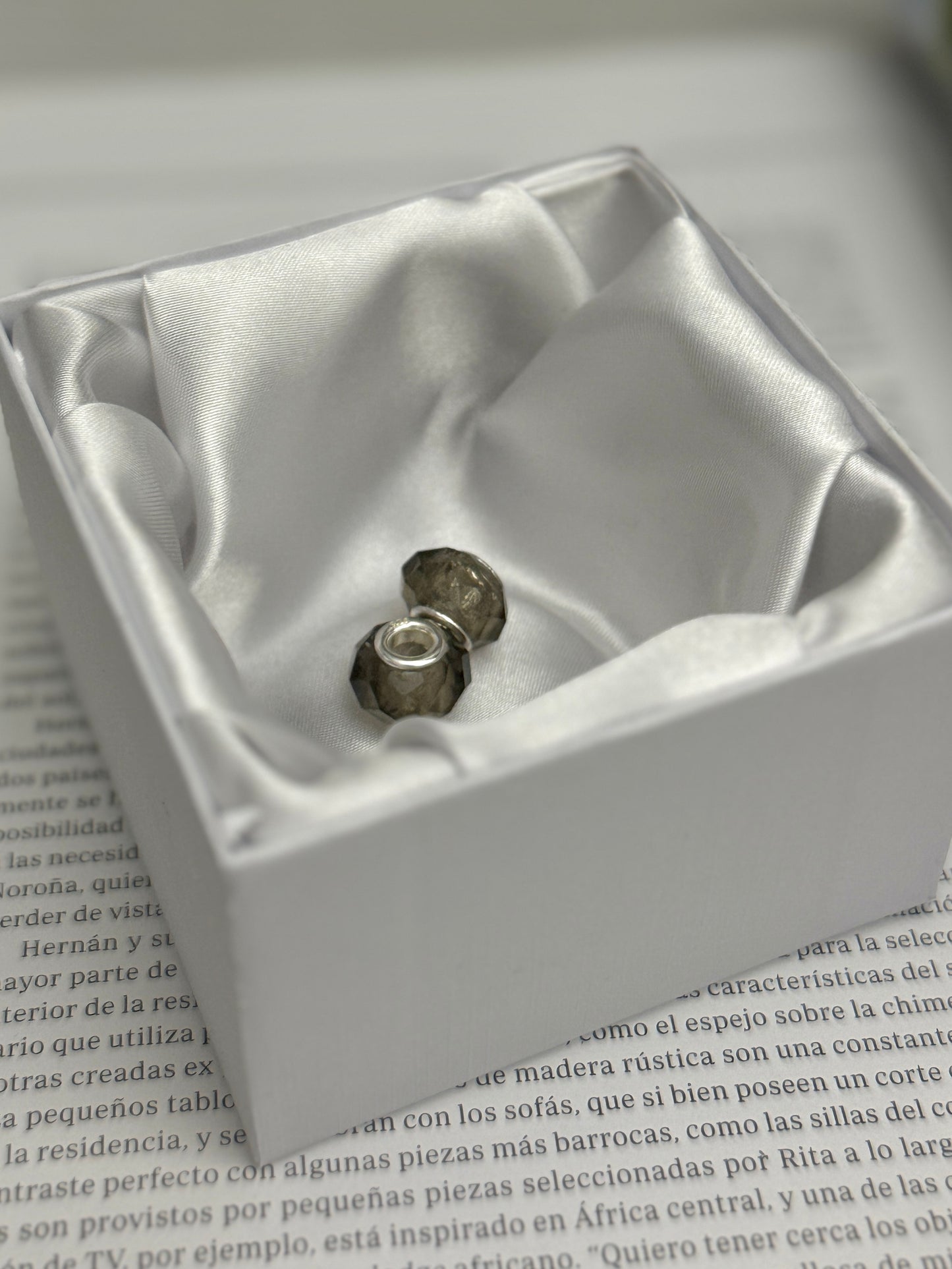 Par charms de Cristal Humo
