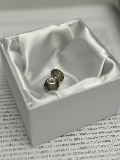 Par charms de Cristal Humo