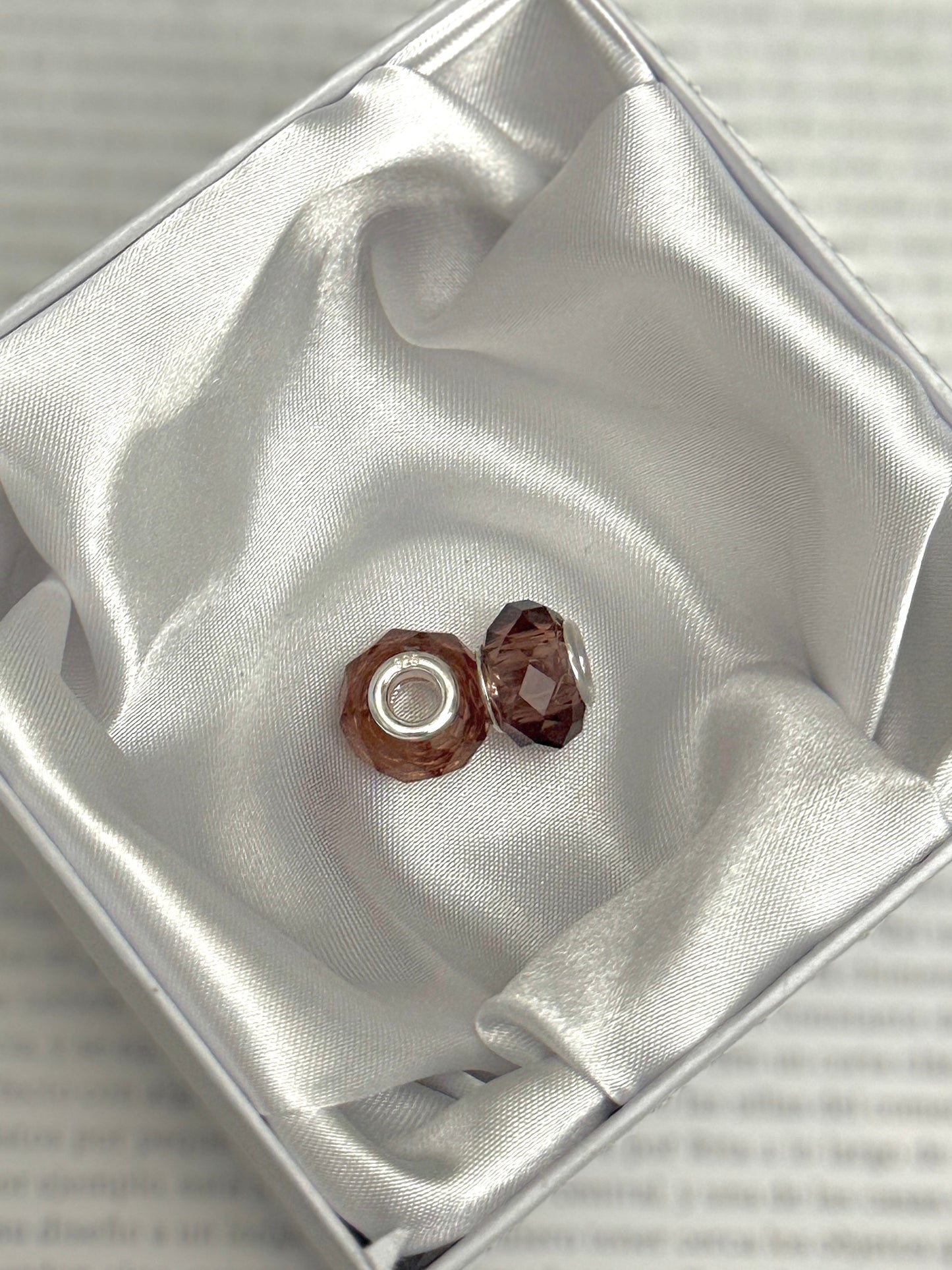 Par charms de Cristal chocolate Plum