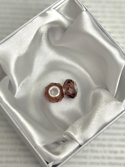 Par charms de Cristal chocolate Plum