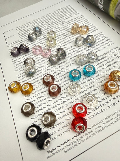 Par charms de Cristal Ambar