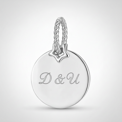 Charm Placa Circular +Personalización