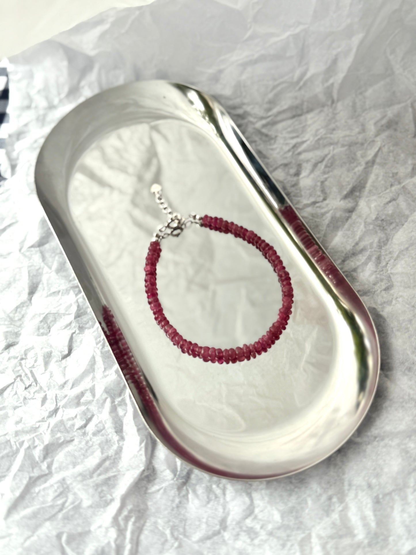 Brazalete Turmalina rosa "Alegria y entusiasmo"
