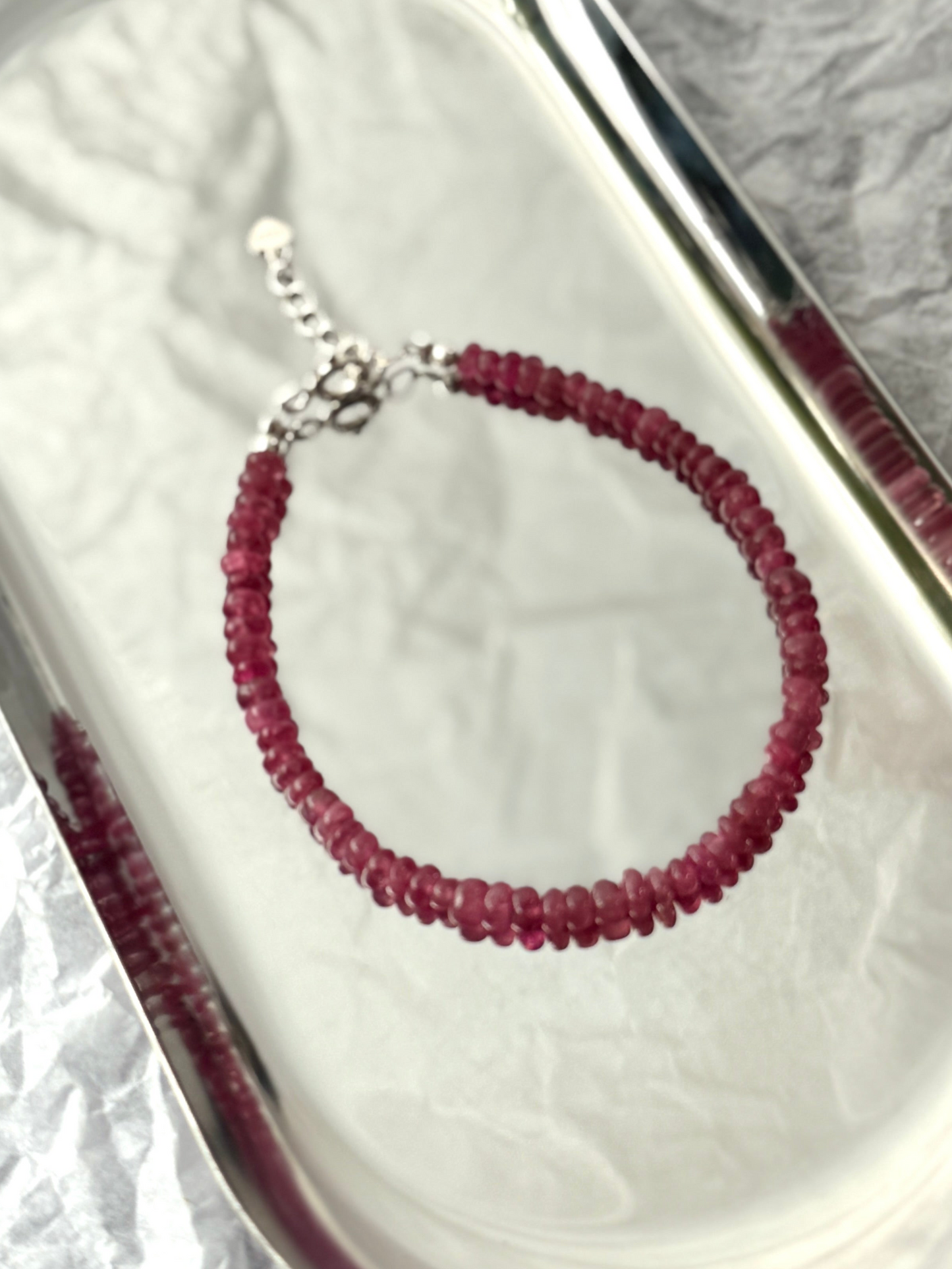 Brazalete Turmalina rosa "Alegria y entusiasmo"