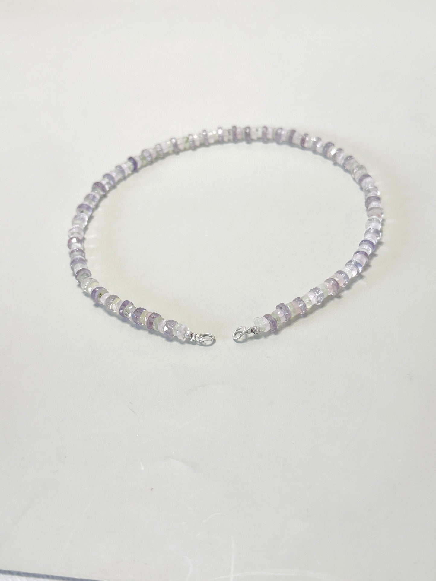 Collar Amatista-Prehinita-Cuarzo Rosa