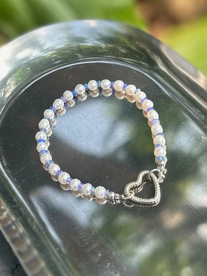 Brazalete Perlas y ópalos morados